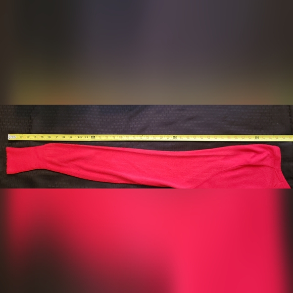 IZOD Lacoste Vintage Orlon Acrylic Sweater Red V Neck Mens Large - Picture 6 of 8